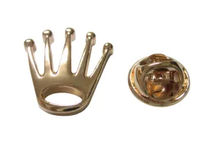 Rose Gold Toned Pointy Crown Lapel Pin