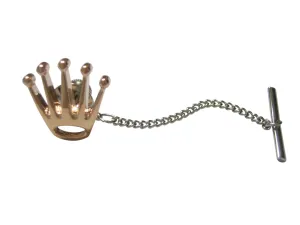 Rose Gold Toned Pointy Crown Tie Tack