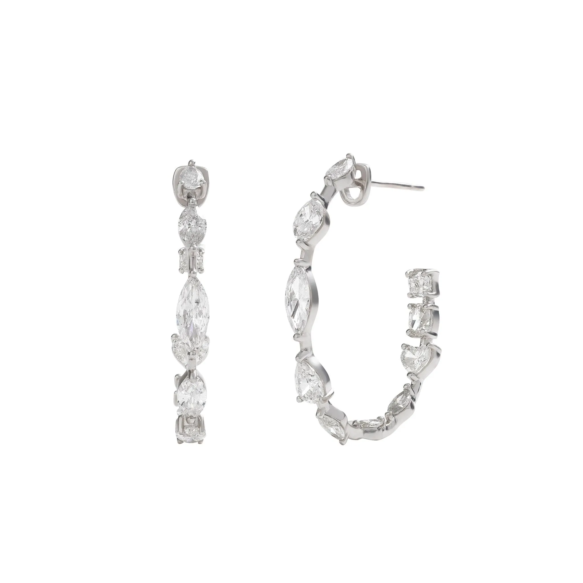 Rosee Diamond Hoop Earrings