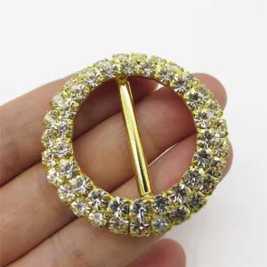 Round Diamante Buckle 60mm 7192
