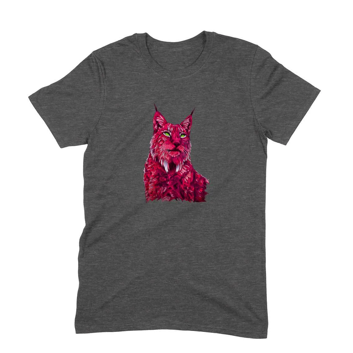 Round Neck T-Shirt (Men) - Roar Of The Fuchsia Lion (10 Colours)