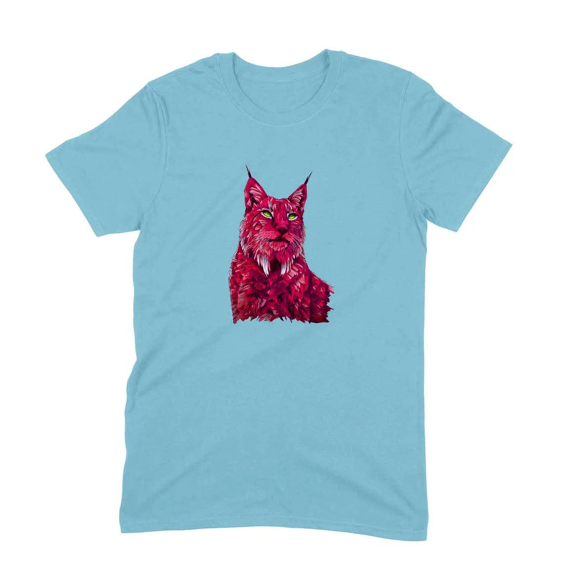 Round Neck T-Shirt (Men) - Roar Of The Fuchsia Lion (10 Colours)