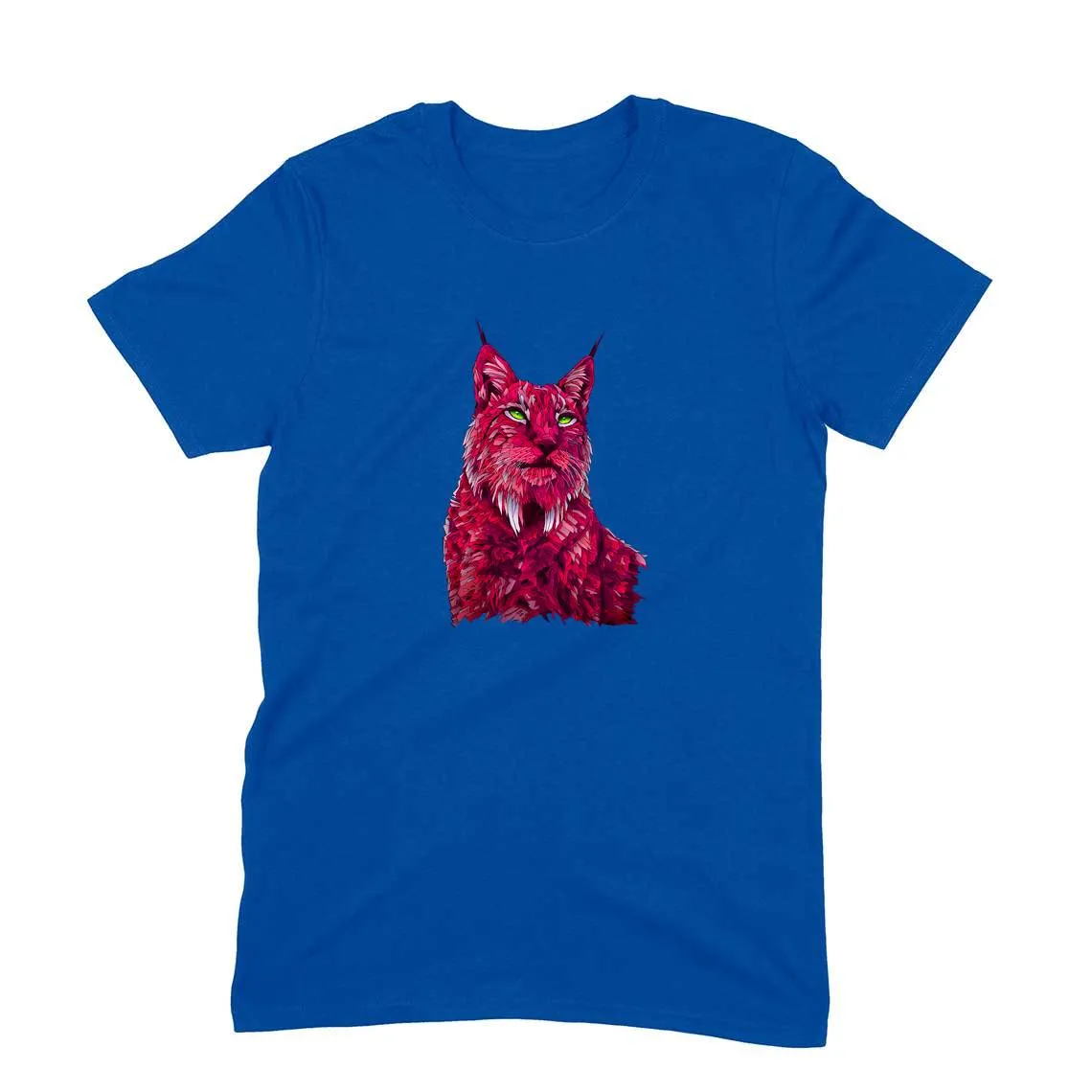 Round Neck T-Shirt (Men) - Roar Of The Fuchsia Lion (10 Colours)