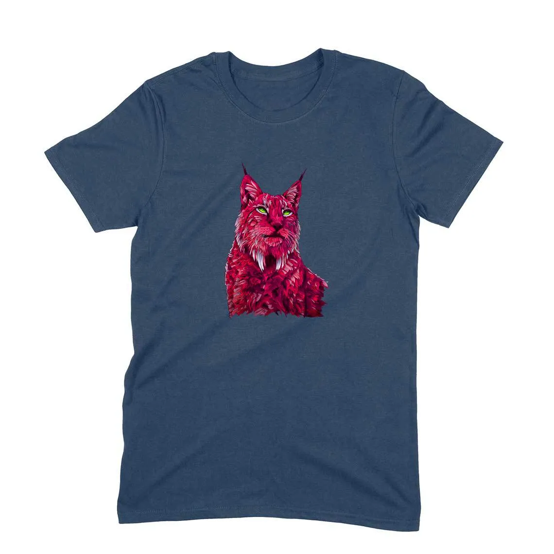 Round Neck T-Shirt (Men) - Roar Of The Fuchsia Lion (10 Colours)