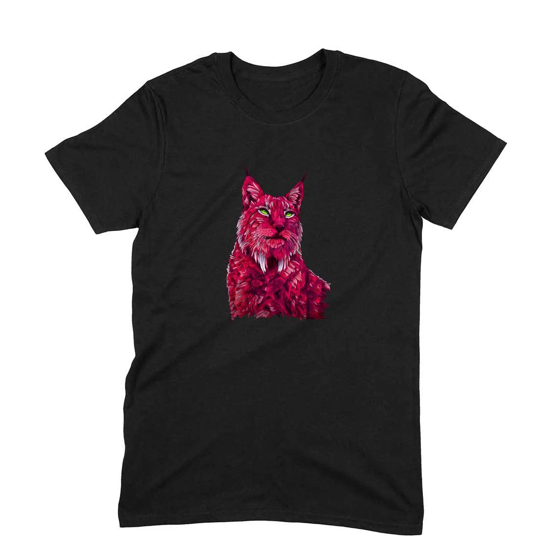 Round Neck T-Shirt (Men) - Roar Of The Fuchsia Lion (10 Colours)