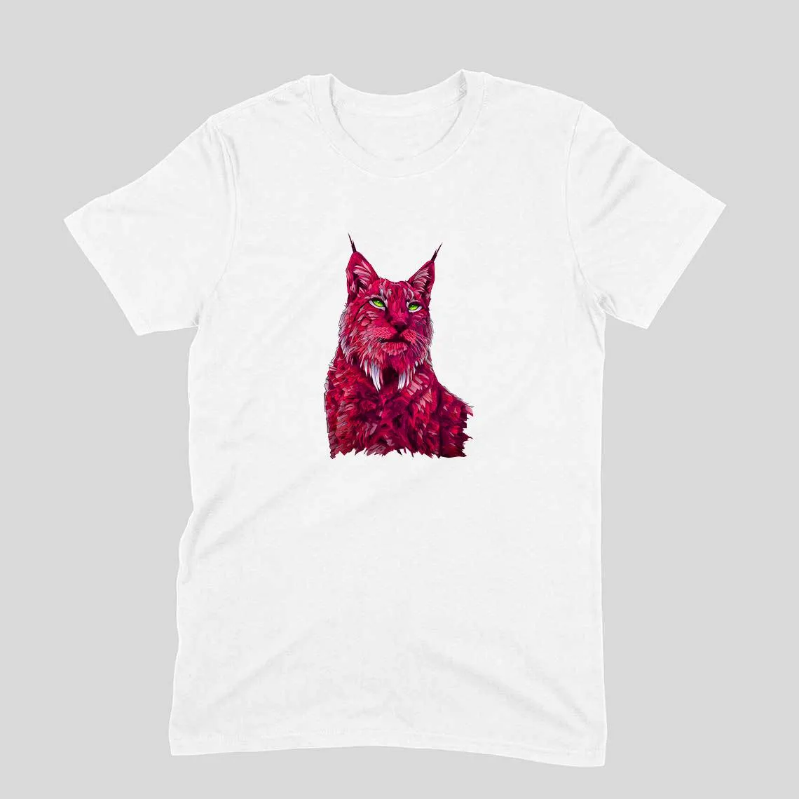 Round Neck T-Shirt (Men) - Roar Of The Fuchsia Lion (10 Colours)
