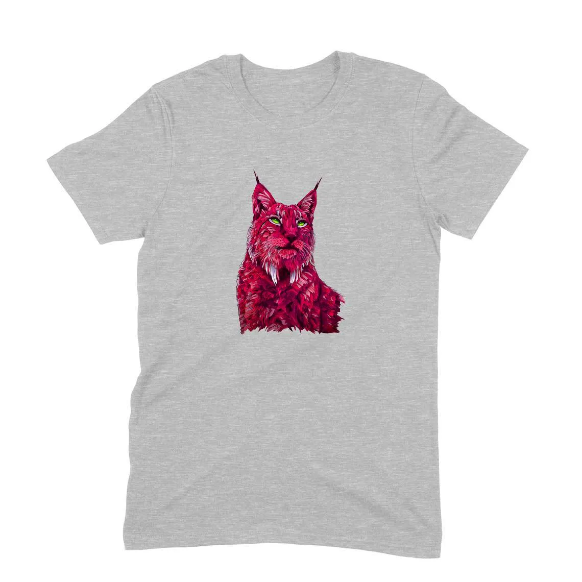 Round Neck T-Shirt (Men) - Roar Of The Fuchsia Lion (10 Colours)