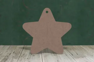 Rounded star - wooden craft blank - 2mm MDF
