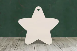 Rounded star wooden craft cut out - plywood