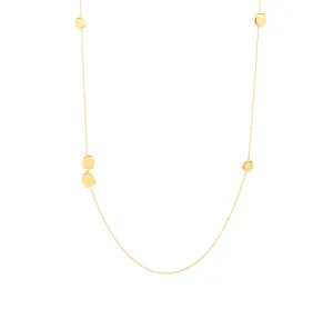 Sabel Collection Yellow Gold Fancy Shape Station Necklace
