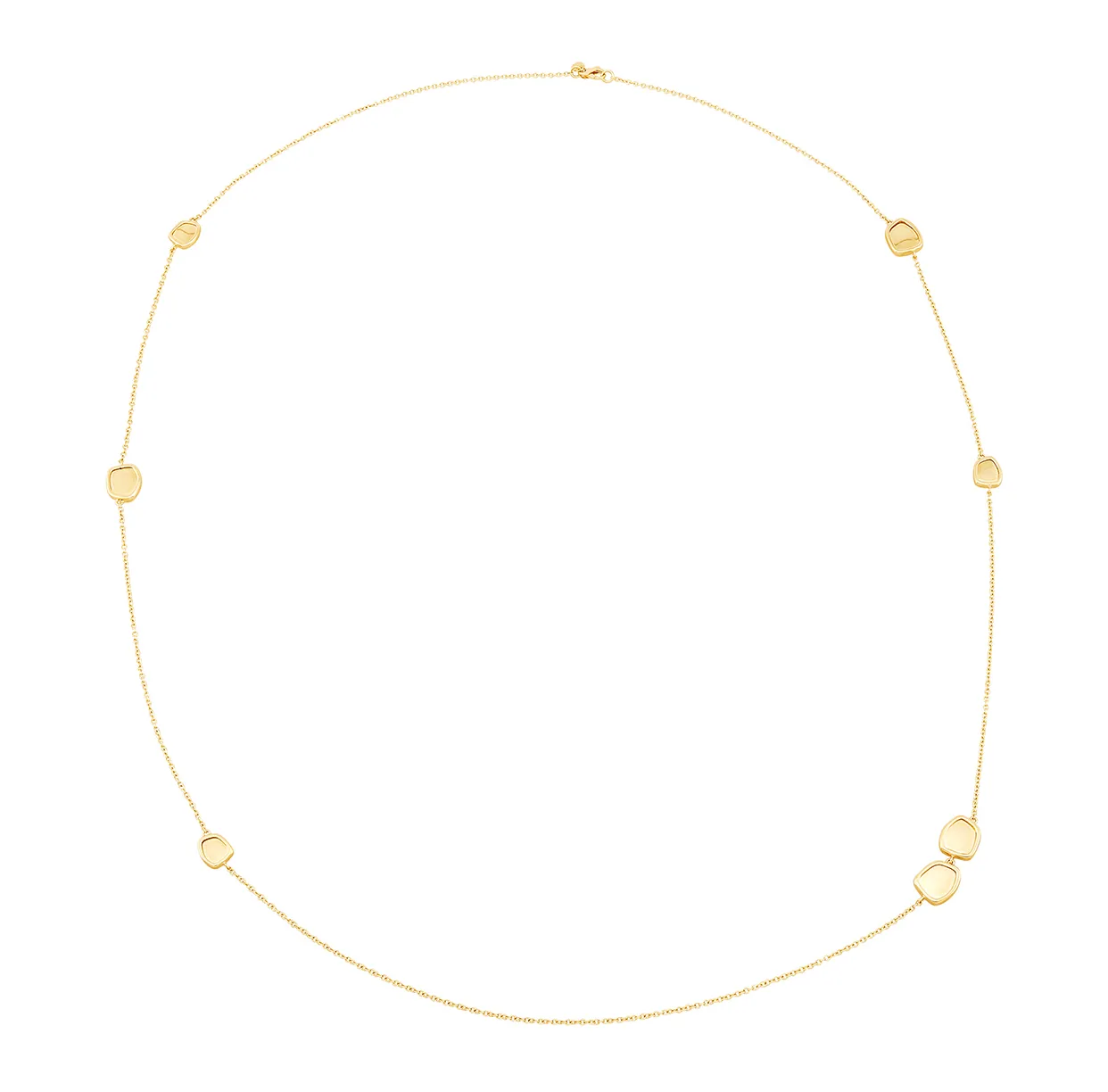 Sabel Collection Yellow Gold Fancy Shape Station Necklace