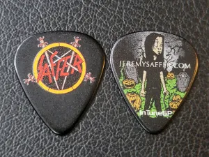 Saffer Slays Business Card Guitar Pick