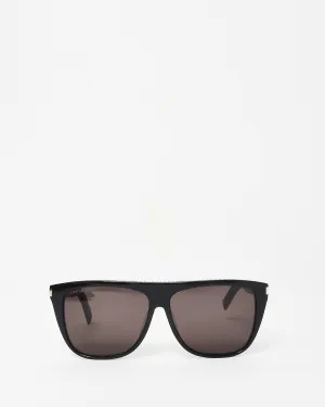 Saint Laurent Black Flap Top Studded SL1 Sunglasses