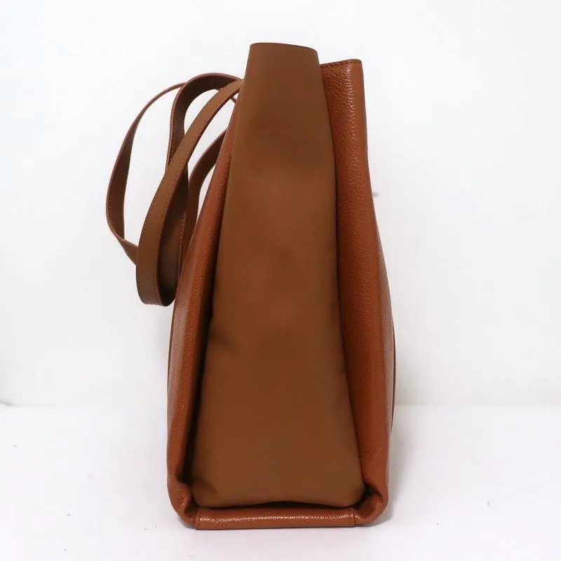 Sancia Marisa Tote Cognac Leather Extra Large Shoulder Bag