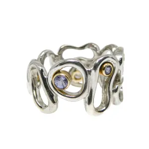 Sapphire and Diamond Bubble Ring