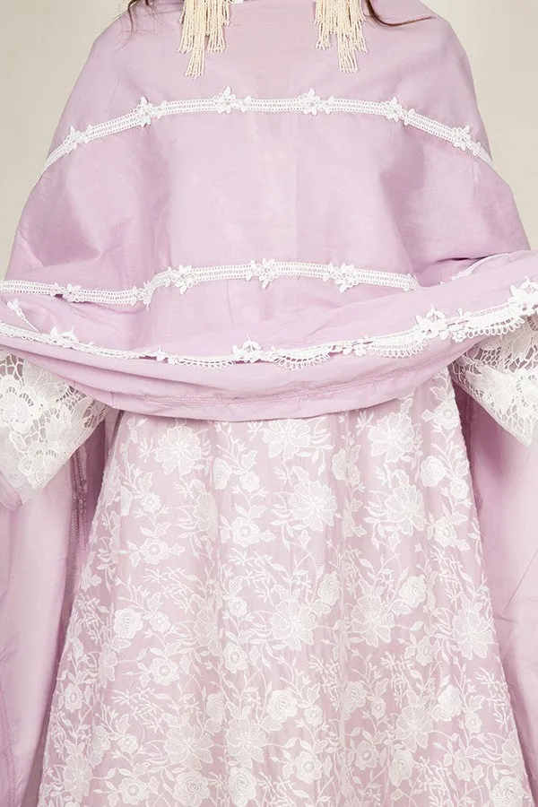 Scallop Insert Chunni (lilac)