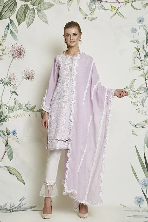 Scallop Insert Chunni (lilac)