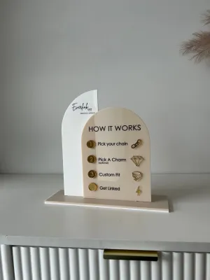 Semi   Arched How it Works Sign   Logo (Permanent Jewelry)