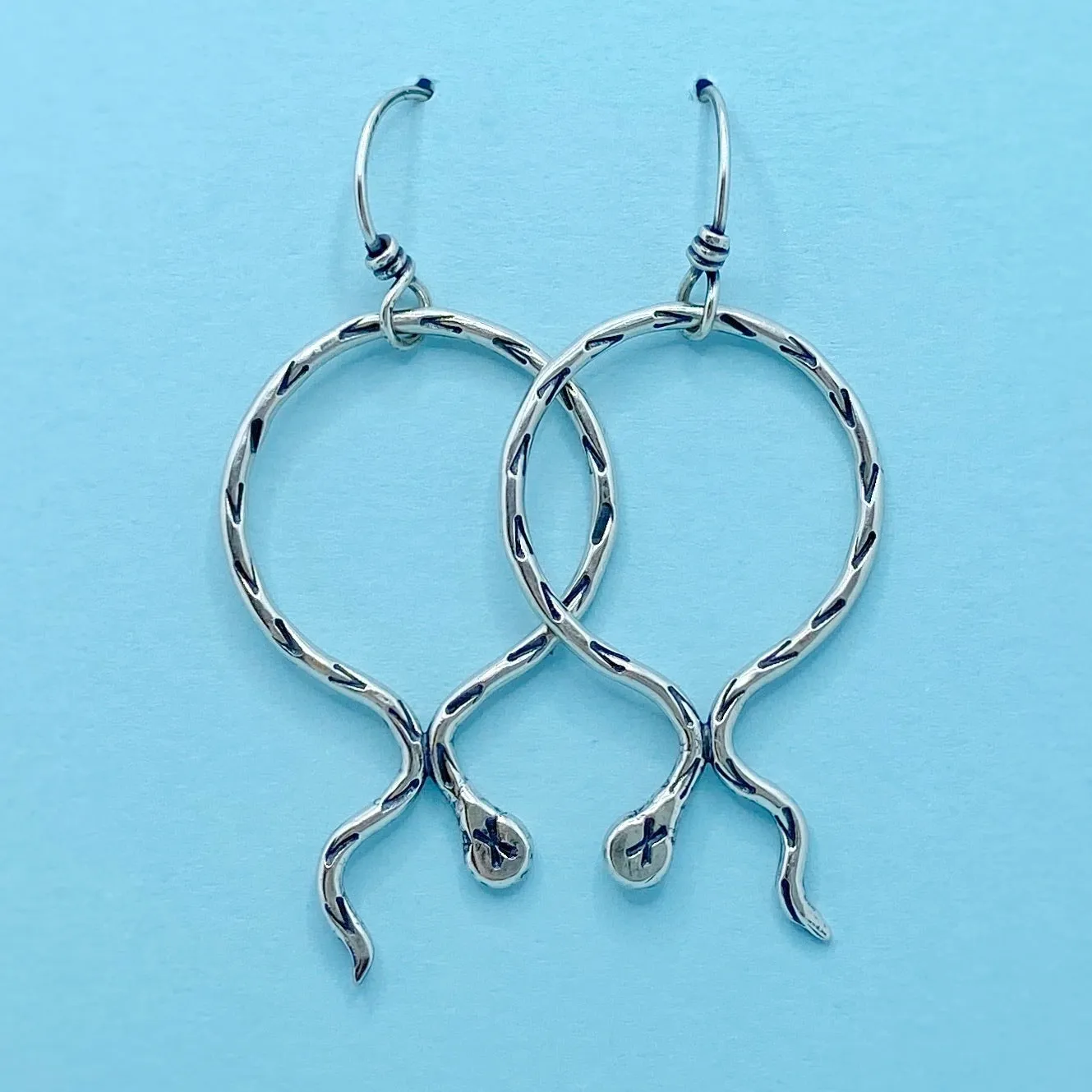 Serpentine Hoop Earrings / Made to Order