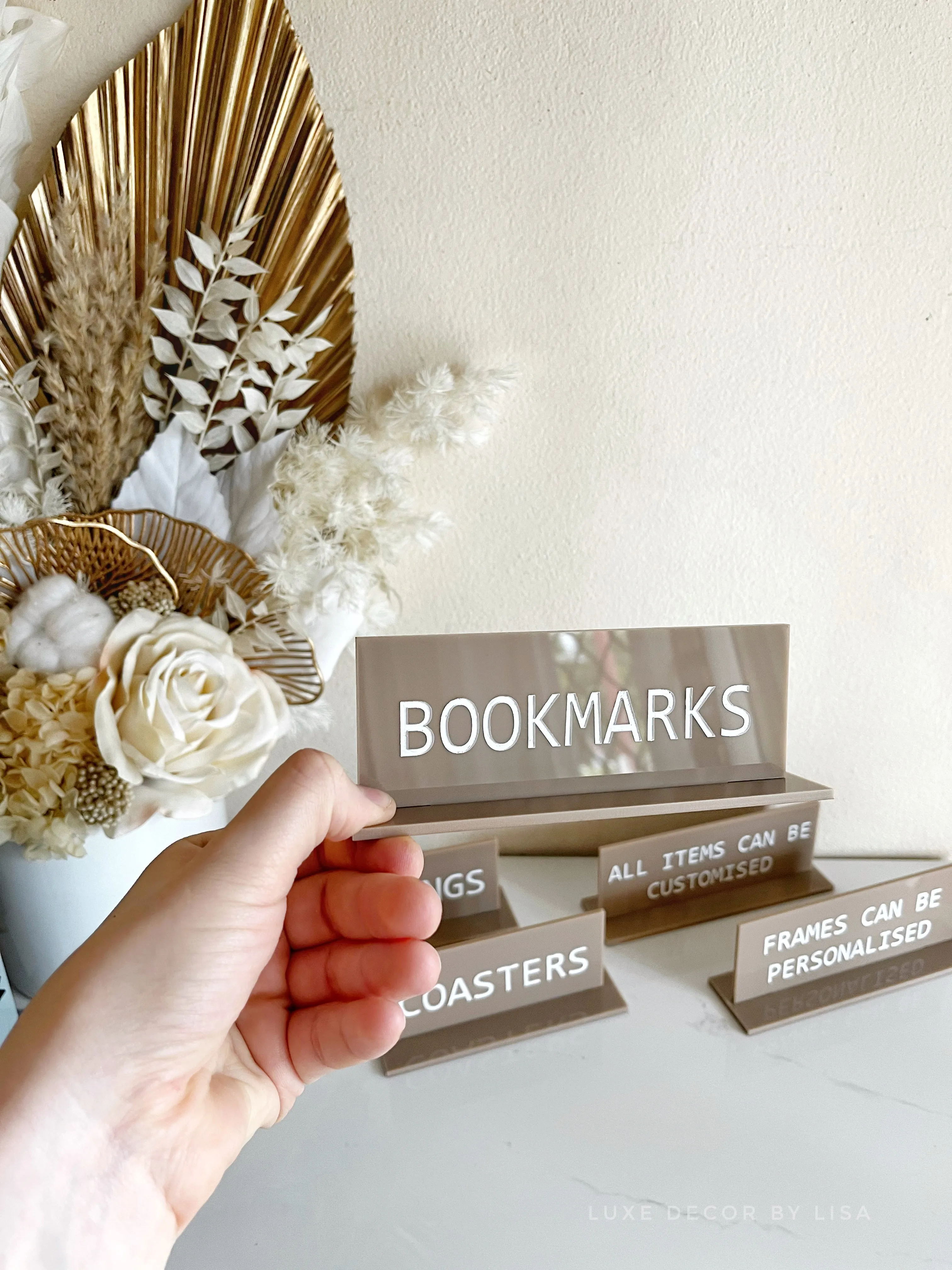 Set of 5 Mini Signs Acrylic