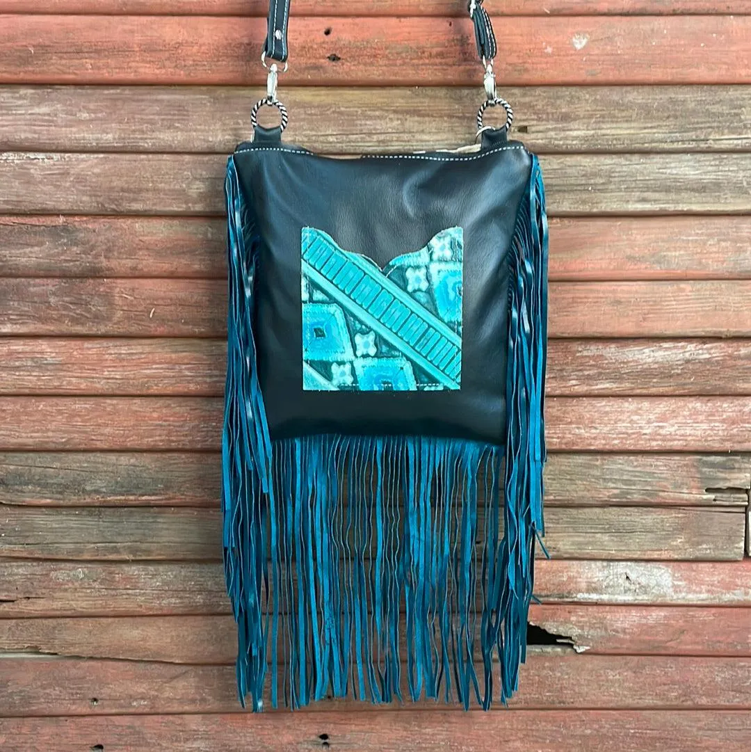 Shania - Black & White w/ Turquoise Matrix Navajo