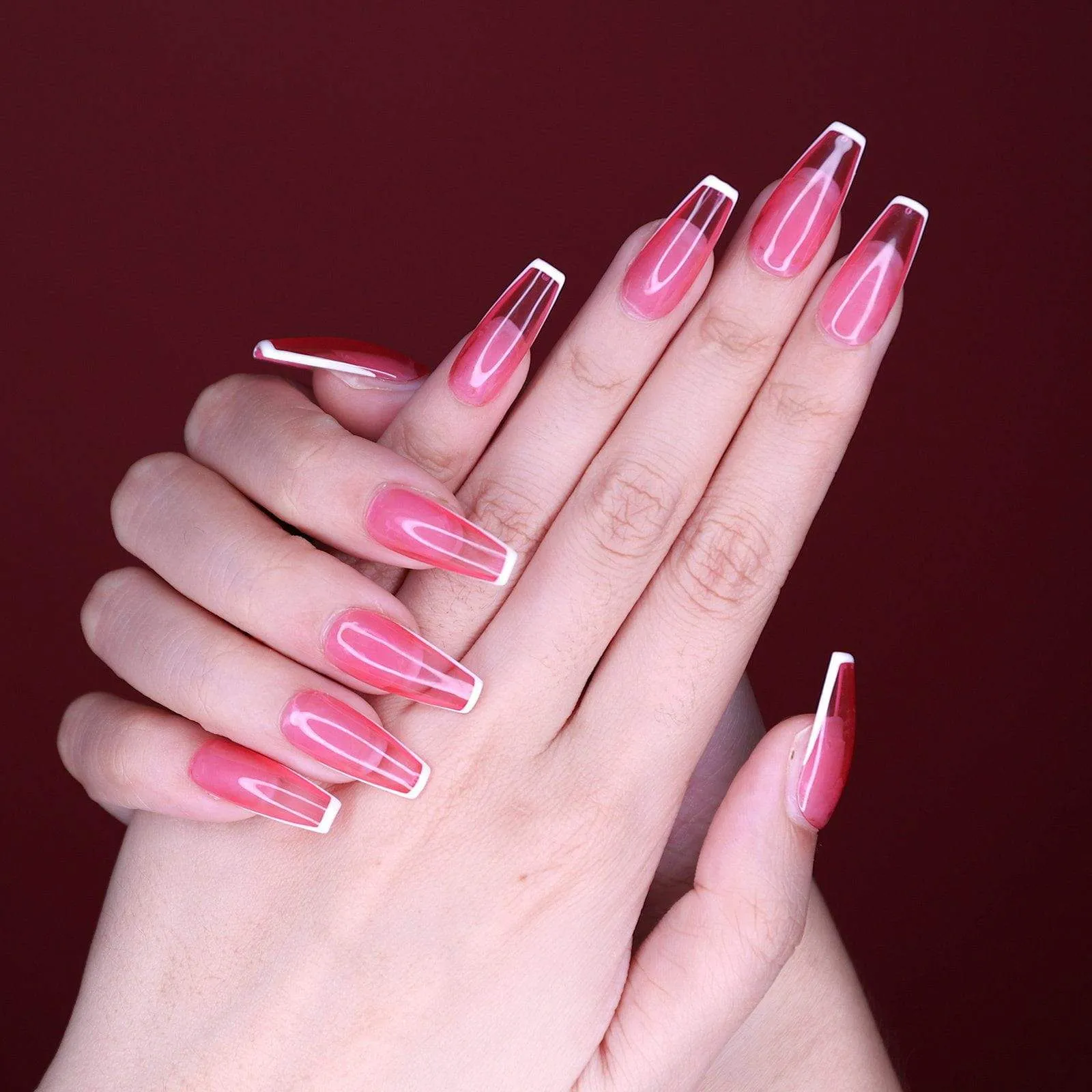 Sharp Pink Jelly French(Haute Exclusive Customization)