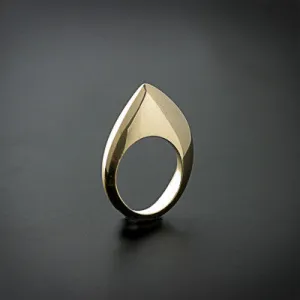 Sharp shape gold or silver ring