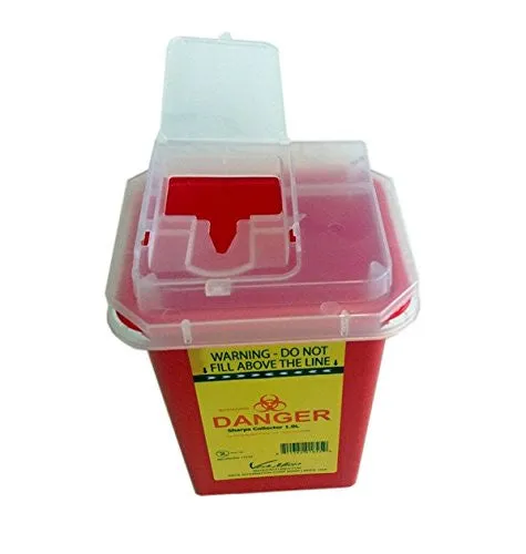Sharps Container 3.0 Litres, Red or Yellow Color