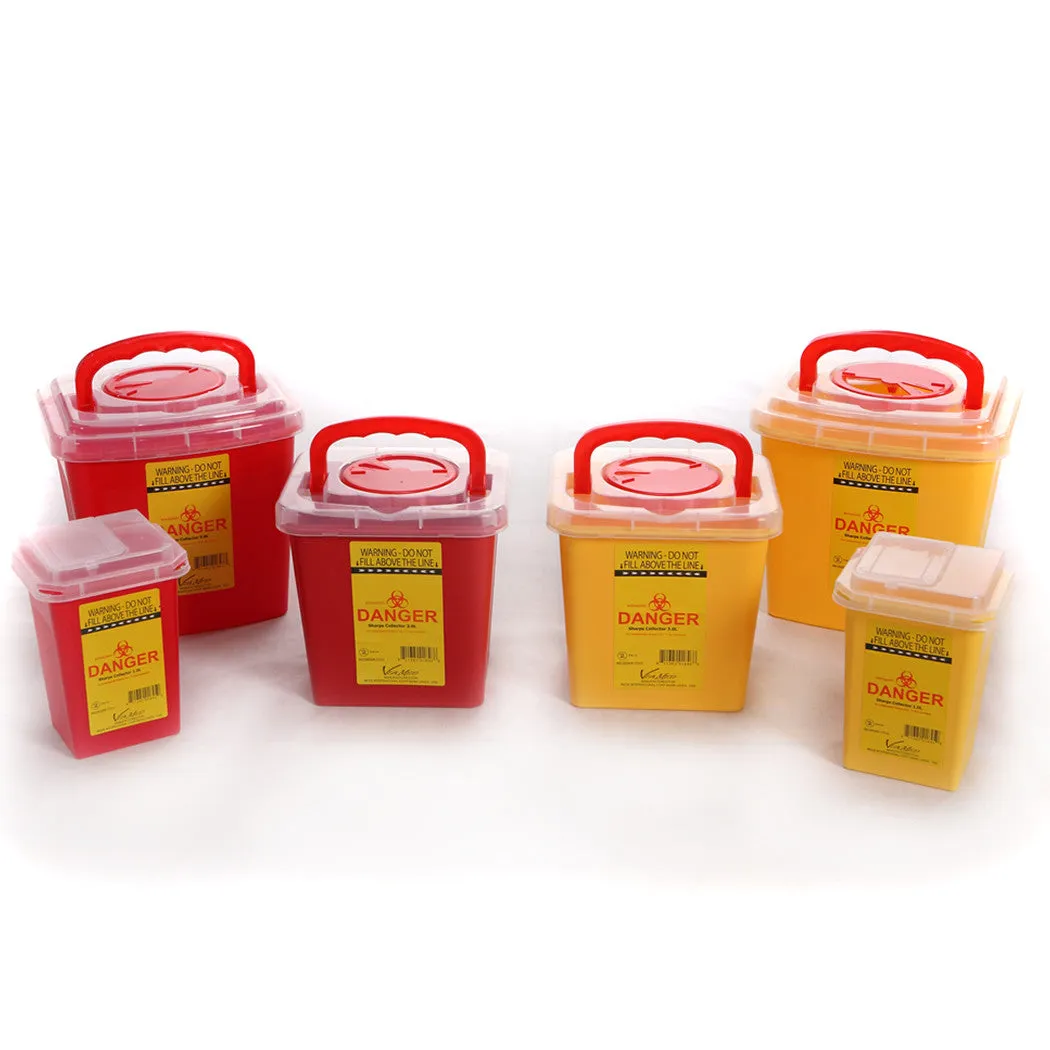 Sharps Container 7.0 Litres, Red - Yellow Color