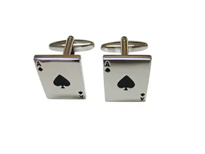 Shiny Ace of Spades Cufflinks
