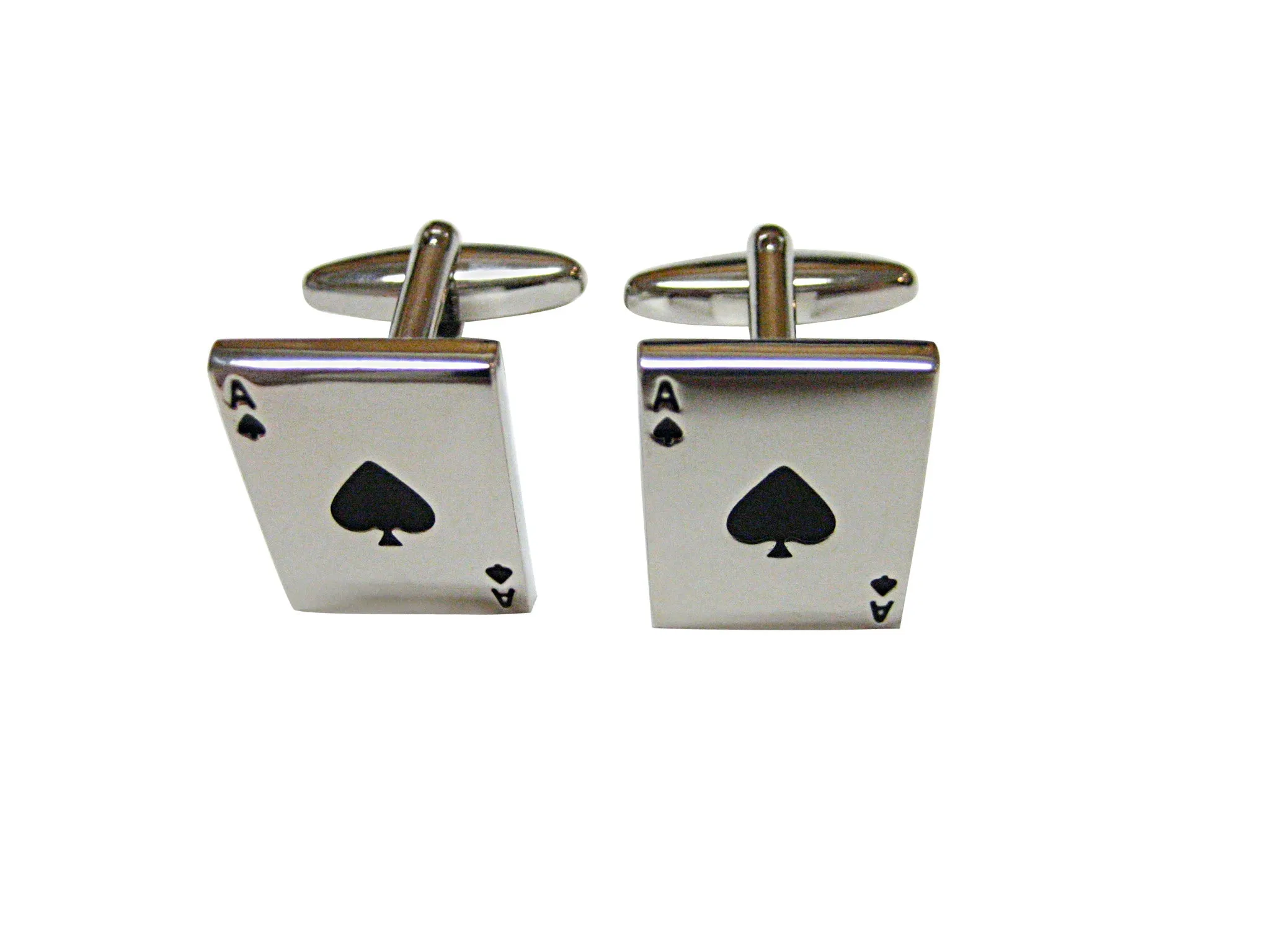 Shiny Ace of Spades Cufflinks
