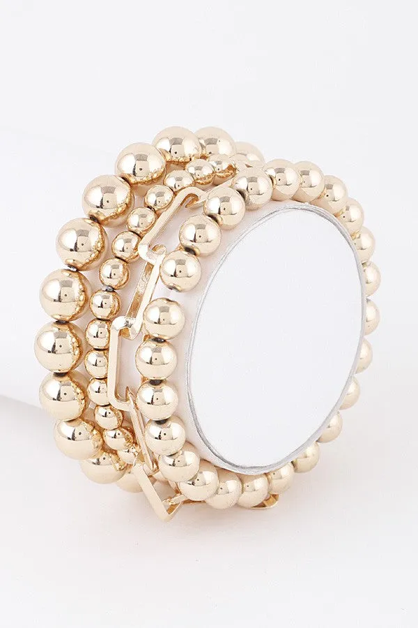 Shiny beaded chain bracelet