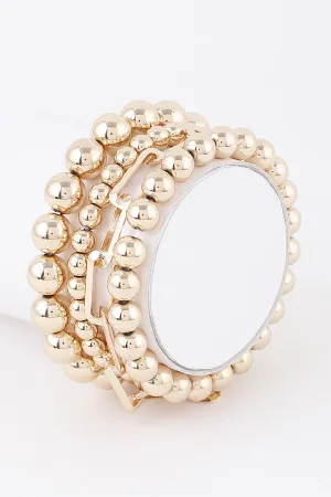 Shiny beaded chain bracelet