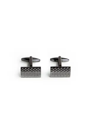 Shiny Black Bullet Back Cufflinks