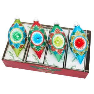 Shiny Brite Holiday Splendor Reflector Tulips - 7" - 4 Count