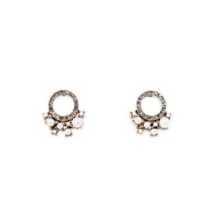 shiny crystal cluster studs