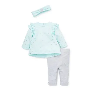 Shiny Dot Sweatshirt Set