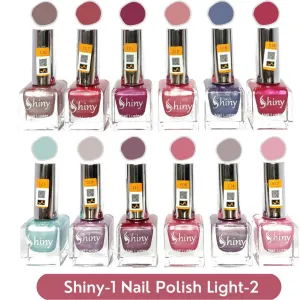 Shiny Light- 2 Nail Polish Shiny- 1 (Pack of 12, 9.9ML Each)