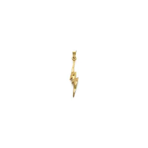 Shiny Lightning Bolt Pendant (14K)