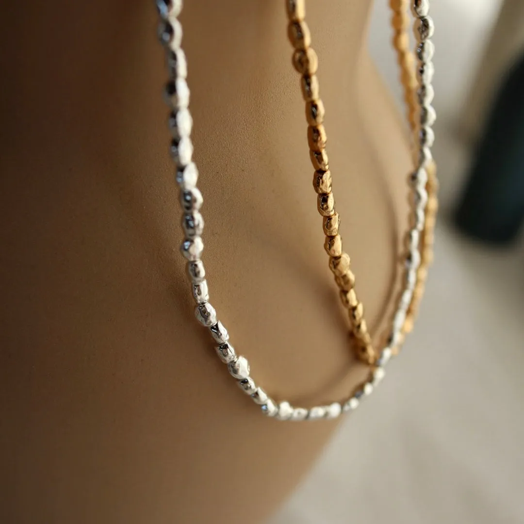 shiny pebbles necklace