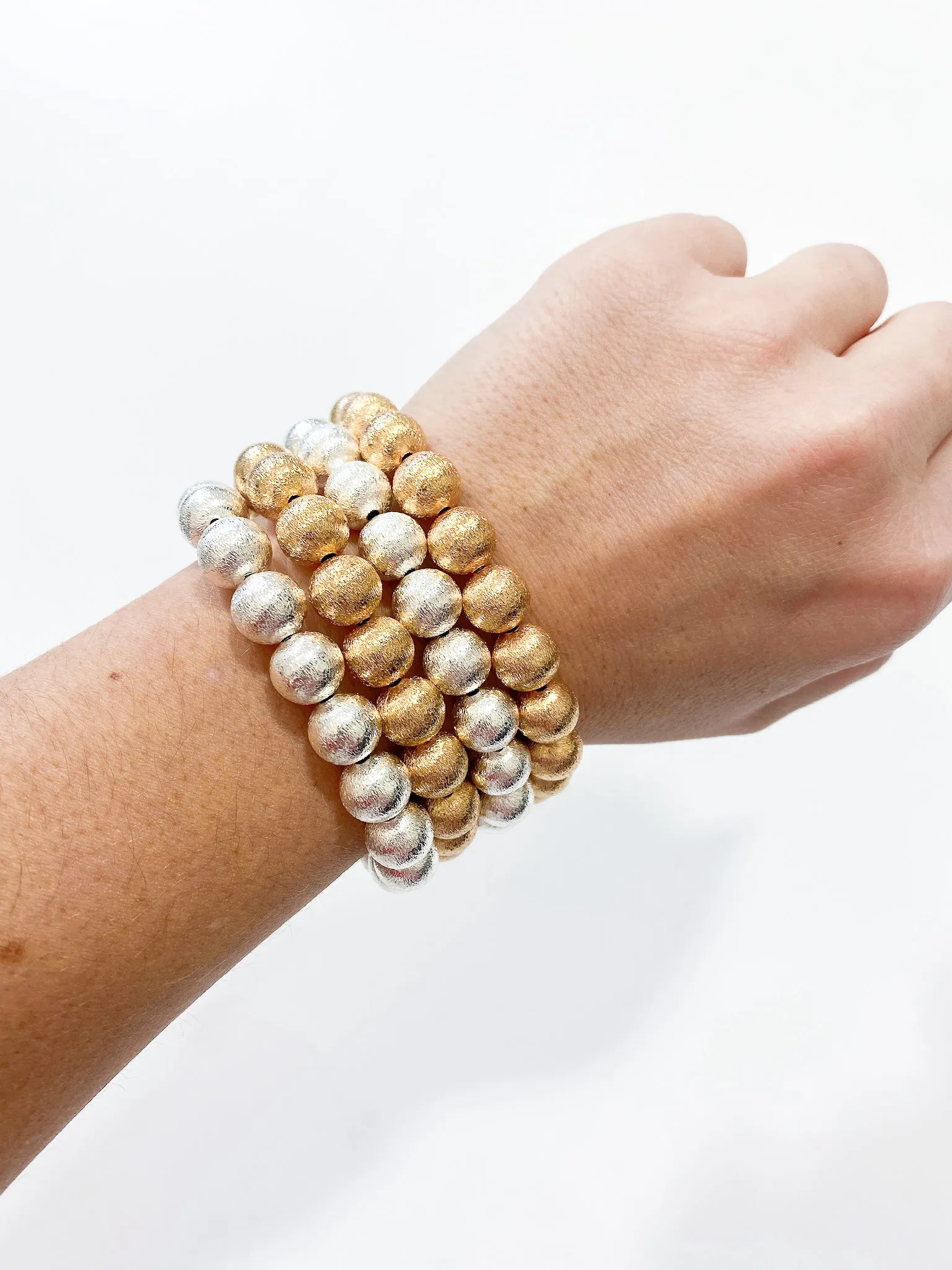 Shiny Textured Stretch Bracelet