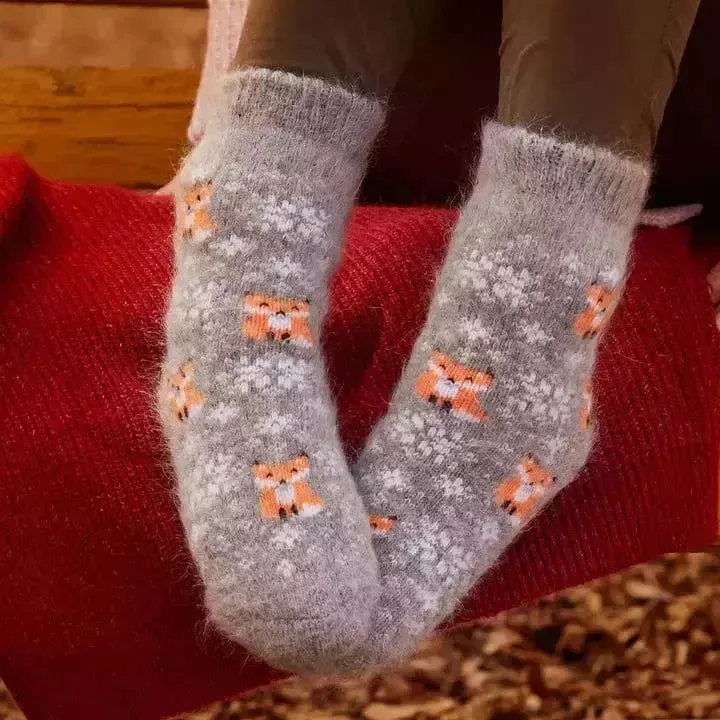 Siberia Spirit Frisky Foxes Crew Socks