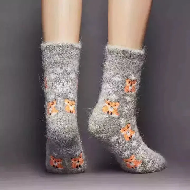 Siberia Spirit Frisky Foxes Crew Socks