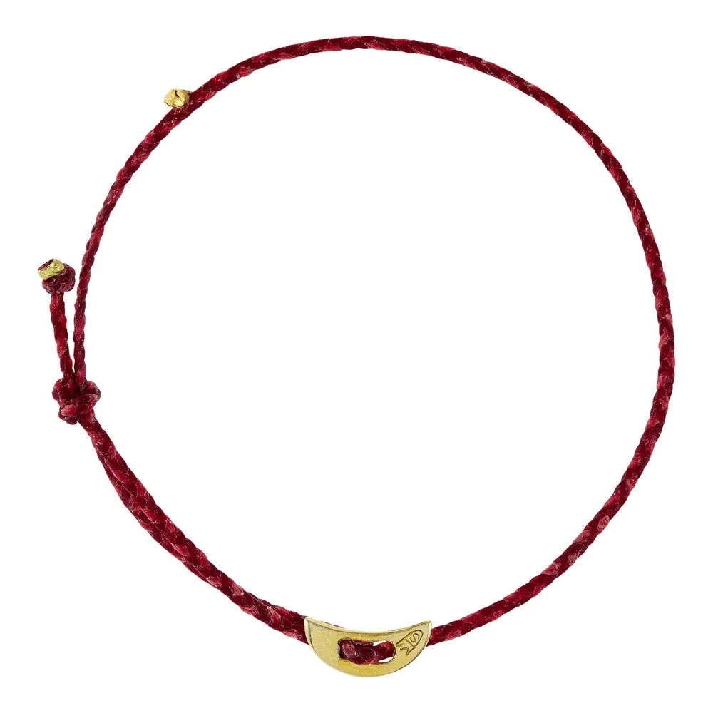 Signature 2MM Bracelet, Gold Moon in Red & Warm Pink
