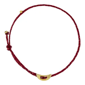 Signature 2MM Bracelet, Gold Moon in Red & Warm Pink