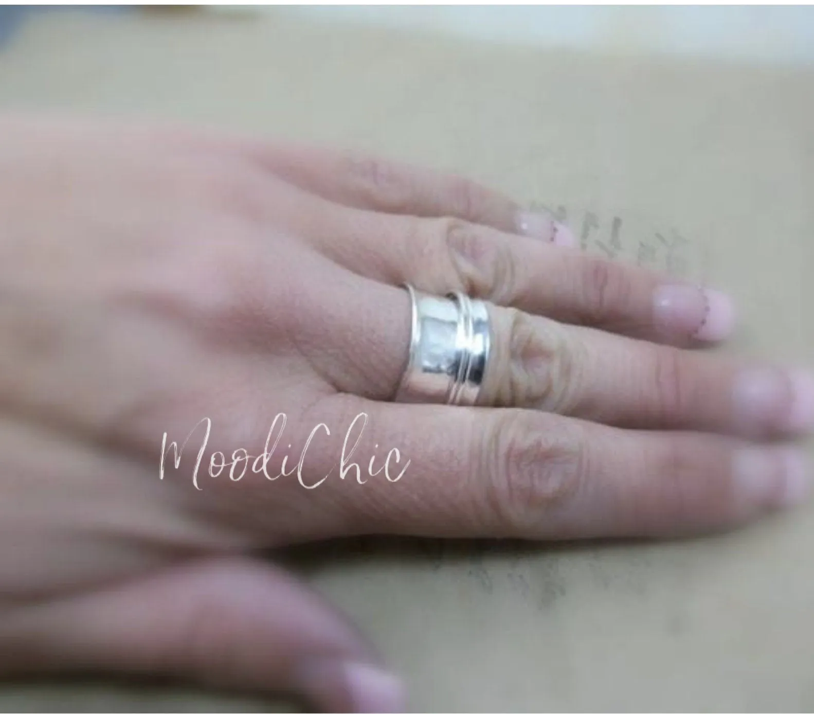 Silver Fiddle Ring