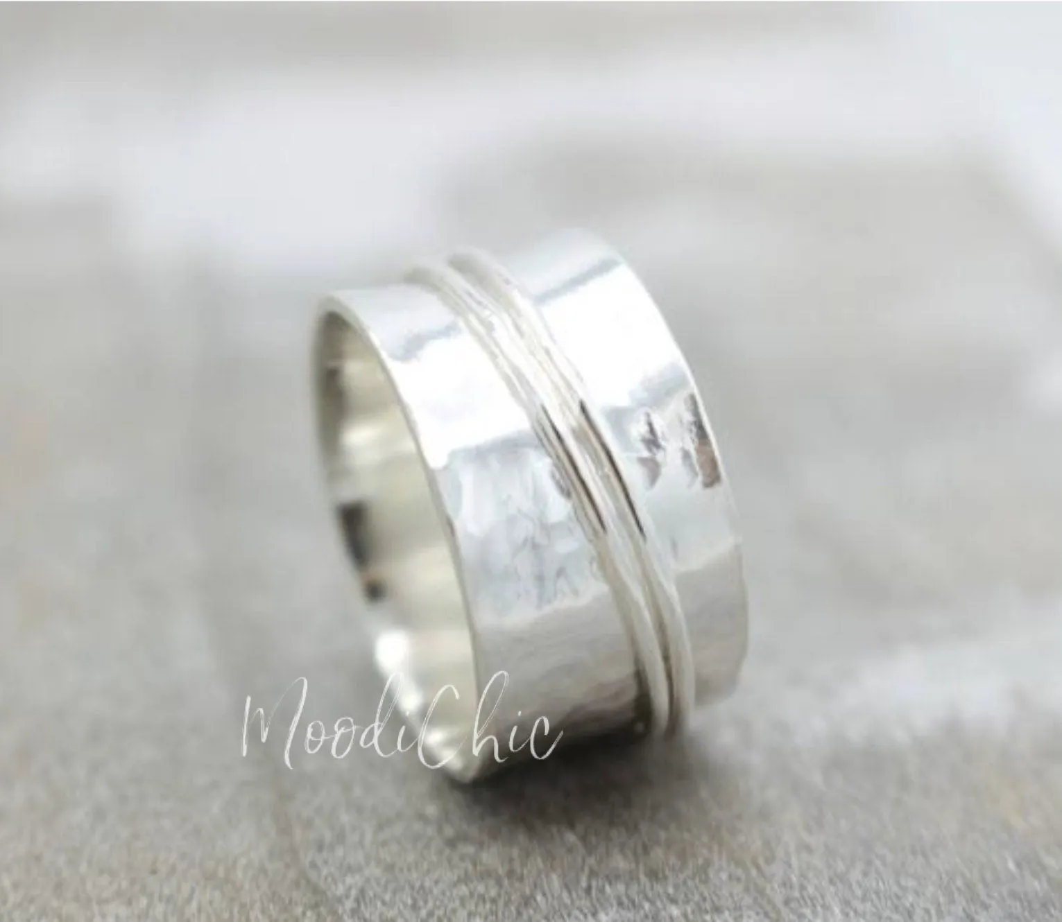 Silver Fiddle Ring
