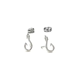 Silver Girl Hook Post earrings