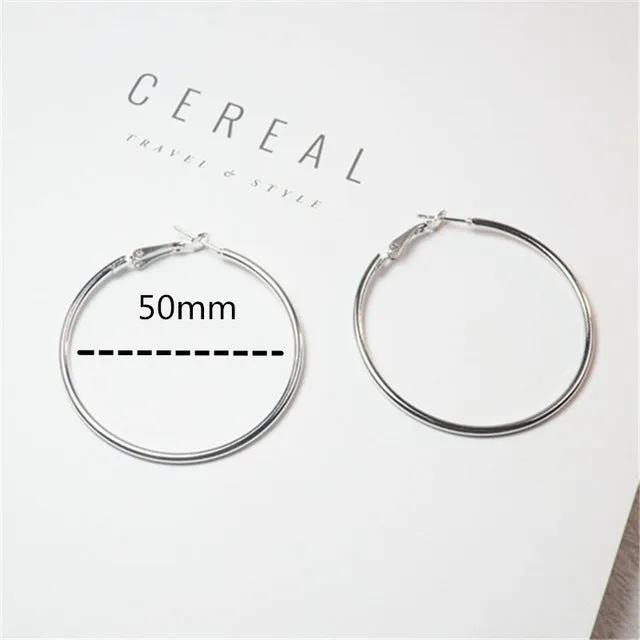 Silver or Gold Hoop Earrings