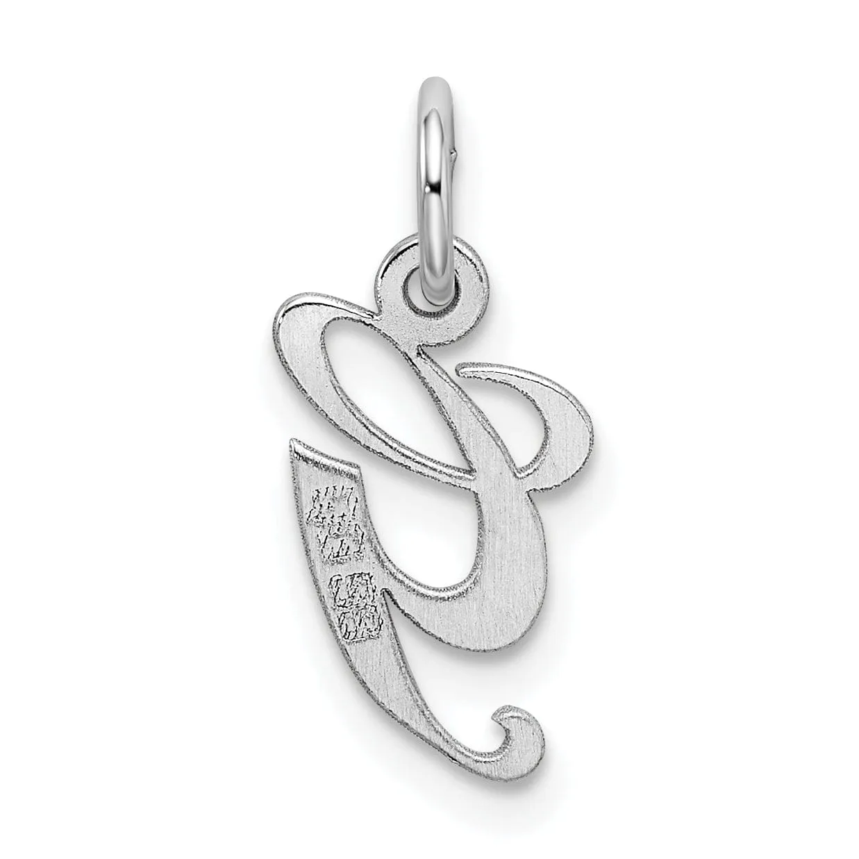 Silver Small Fancy Script Initial G Charm